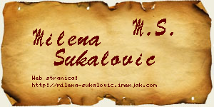 Milena Šukalović vizit kartica